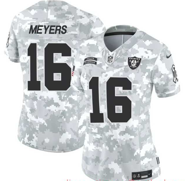 Womens Las Vegas Raiders #16 Jakobi Meyers 2024 F.U.S.E Arctic Camo Salute To Service Limited Stitched Jersey Dzhi